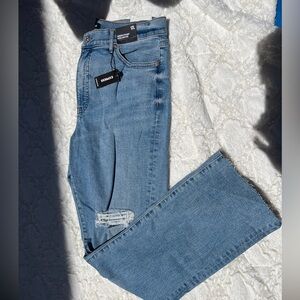 Express Modern Straight Super High Rise Jeans